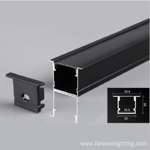 aluminum squar groove black LED linear light cover